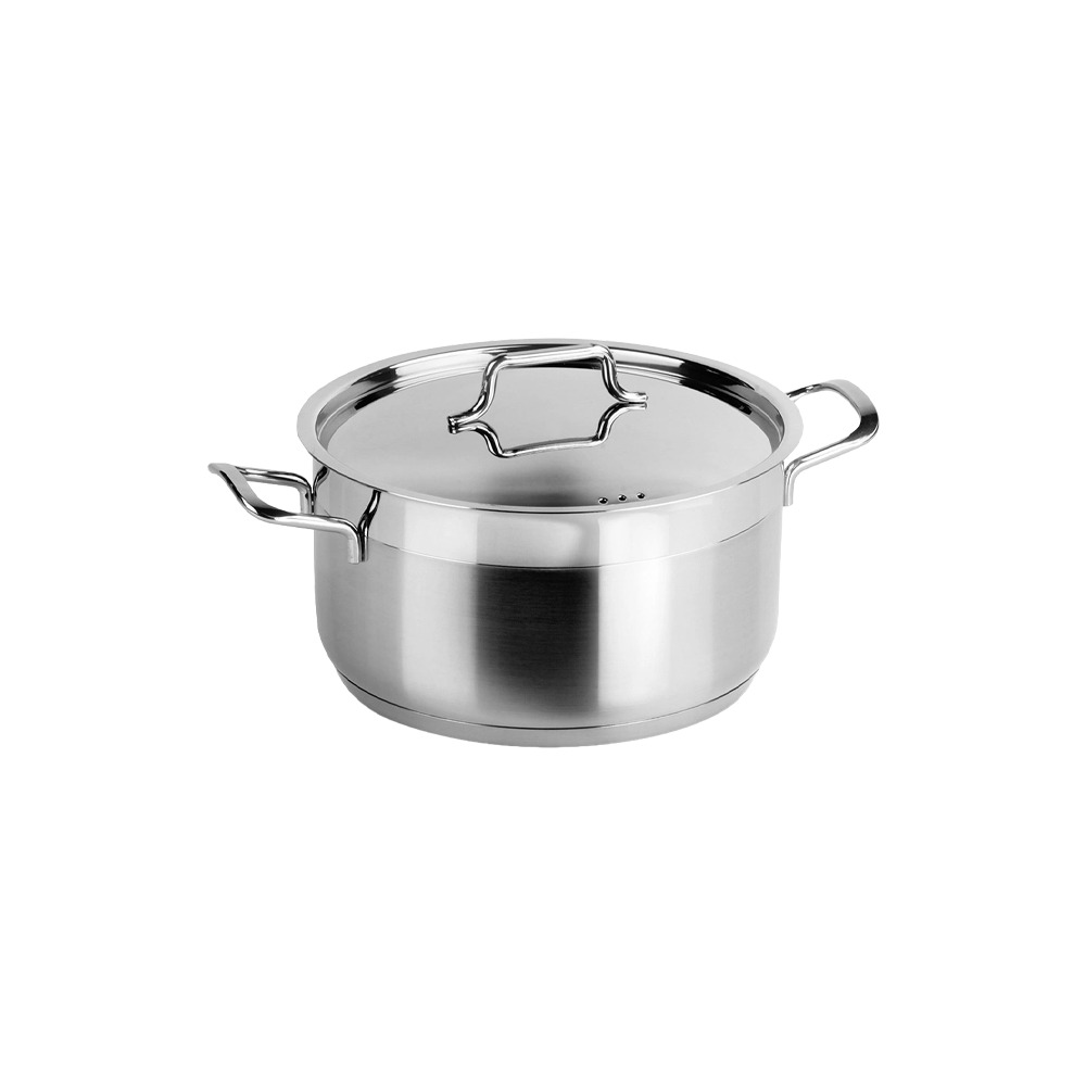 Anett gryde i rustfrit stål (med låg)